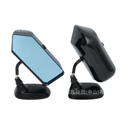 汽车改装后视镜F1子弹铝合金底座碳纤纹后视境蓝镜改装后视镜图5