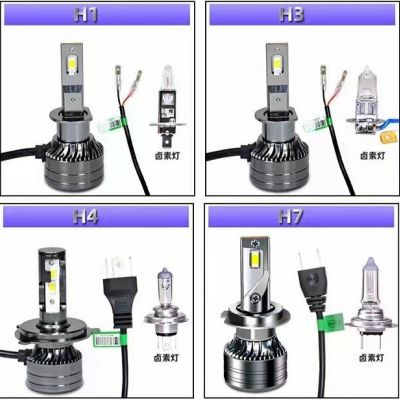 兵部汽车灯泡led大灯远近光一体超亮聚光12V24V H1 H4 H7 H11图3