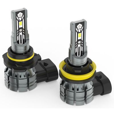 跨境新款汽车用H8 H11 H9 led灯泡3055 1600lm青柠檬黄金光前雾灯图2