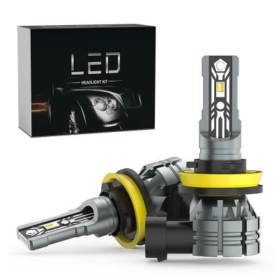 跨境新款汽车用H8 H11 H9 led灯泡3055 1600lm青柠檬黄金光前雾灯图1