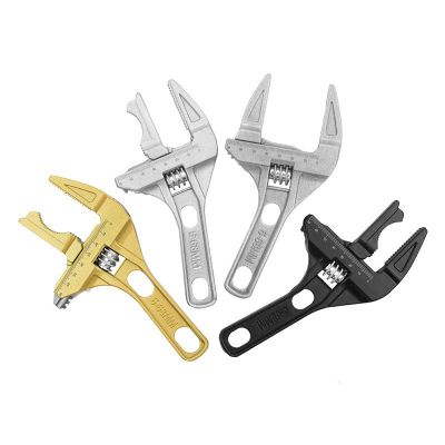 多功能铝合金卫浴扳手 批发轻型活口管钳板手 大开口短柄活动钳子图5