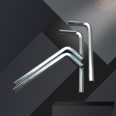 加硬蓝白锌内六角方扳手L型内六角扳手公制2~10mm平头内六角工具图4