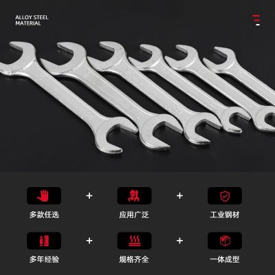 锻打高强度扳手浇筑手动工具配套呆扳手双开口螺纹钢镀锌开口扳手图4