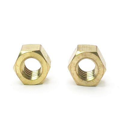 国标纯黄铜螺帽铜外六角螺母金色锁紧螺丝帽厂家M3M4M5M6M8M10M12图2