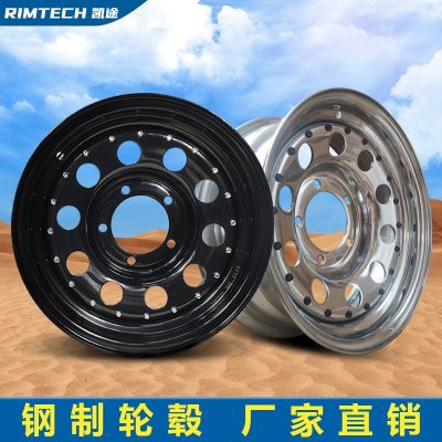 凯途适用吉姆尼途乐15寸电镀负值越野汽车复古钢圈制改装铁轮毂图2