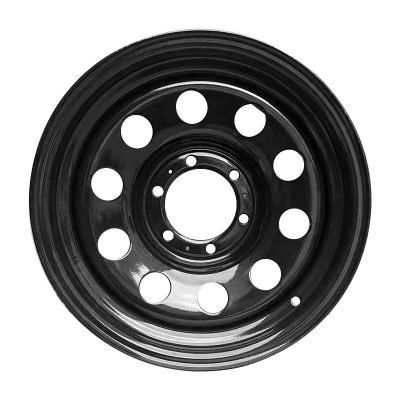 凯途适用吉姆尼途乐15寸电镀负值越野汽车复古钢圈制改装铁轮毂图5