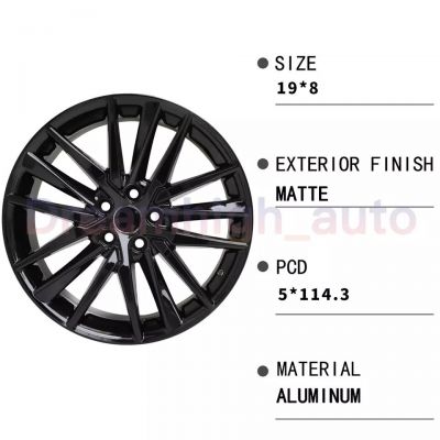 75222适用丰田凯美瑞2018-2024年 19*8“英寸车轮 轮毂Black图4