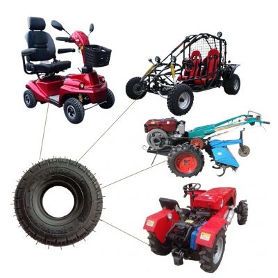 汇聚泽410/350-4代步工具车轮胎批发4.10/3.50-4手推车6层厚胎图2