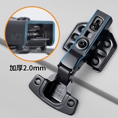 二段力黑色冷轧钢铰链橱柜门液压缓冲阻尼不锈钢门铰柜门合页合叶图2