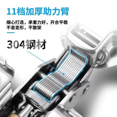 二段力304不锈钢液压阻尼铰链加厚2.0衣柜潮湿可泡水飞机烟斗合页图3