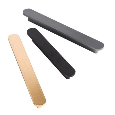 抽屉柜门拉手现代简约实心锌合金一字型圆头五金配件衣柜橱柜把手图4