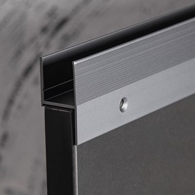 闪电衣柜拉手铝合金简约家具五金免开槽嵌入式柜门加长通顶门把手图4