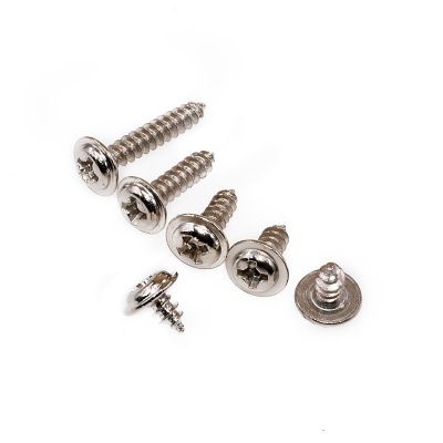 PWA自攻螺丝自带介子圆头小螺丝自攻铁螺钉加大垫片十字螺丝尖尾图5