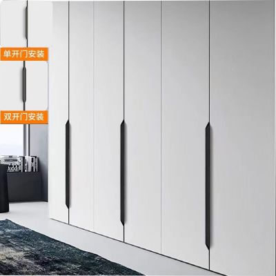 指拇封边暗拉手隐形橱柜门把手嵌入式免打孔免开槽衣柜指拇拉手图3