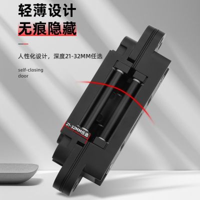 卡亨斯隐形门合页三维可调暗藏液压缓冲合页自动关木门暗十字铰链图2