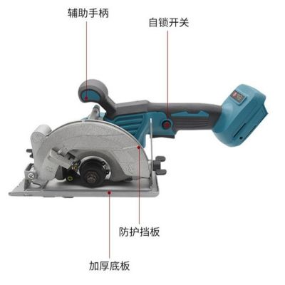外贸锂电锯木工专用电圆锯锂电手电锯轨道锯电动切割机手推圆盘锯图4