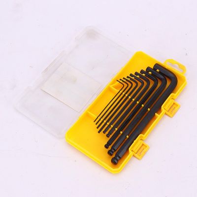 发黑L型内六角扳手套装9件套球头扳手套装合金钢加长内六角扳手图2