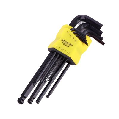 发黑L型内六角扳手套装9件套球头扳手套装合金钢加长内六角扳手图4