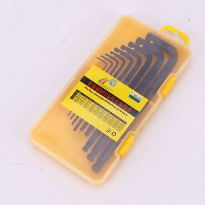 发黑L型内六角扳手套装9件套球头扳手套装合金钢加长内六角扳手图5