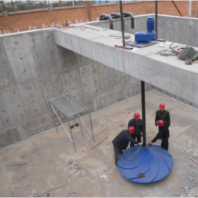 双曲面搅拌机潜水式安装示意图 QSJ-1000双曲面搅拌机图6