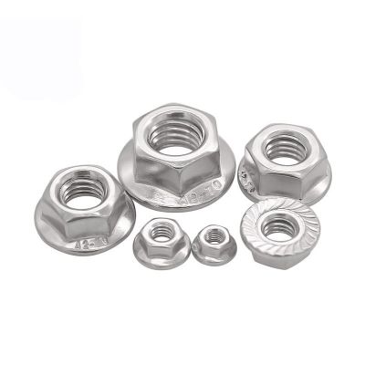 批发304防滑螺母DIN6923花边六角法兰面带齿平底细牙家装法兰螺母图5