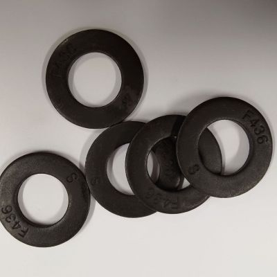 F436钢印美制ASTM平垫圈介子发黑碳钢加厚加硬垫片图2