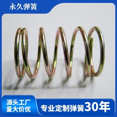 厂家供应圆珠笔不锈钢压簧圆柱按压复位精密小弹簧专业制做加工图2