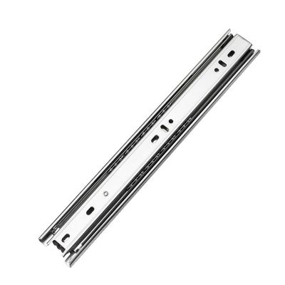 橱柜缓冲静音三节钢珠滑轨 衣柜镀锌冷轧钢三折抽屉轨道导轨图5