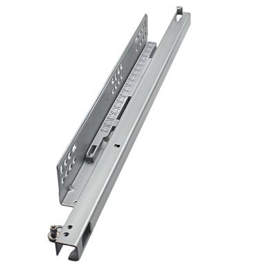 液压阻尼轨道抽屉静音滑轨带插销 直销1.0厚两节隐藏式缓冲滑道图5