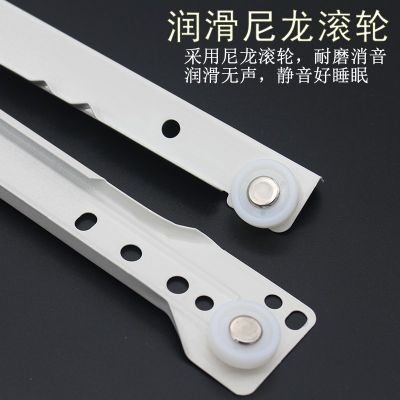 家具五金配件滚轮导轨抽屉滑道二节滑轨厂家直销冷轧钢静音滑轨道图4
