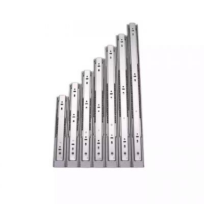 不锈钢反弹抽屉滑轨加厚钢珠消声三折导轨45宽静音阻尼缓冲跑道图3