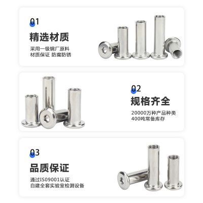 304不锈钢平头倒边内六角夹板螺母家具紧固件对锁螺母螺帽M4M5M6图4