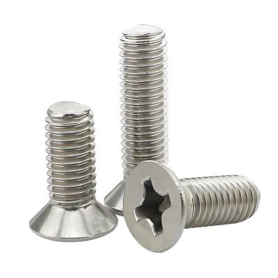 GB819沉头机丝A2-70 高强度304不锈钢KM电子十字槽平头螺丝图2