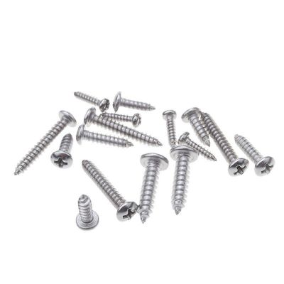 304不锈钢盘头PA螺钉紧固件YB845抛光洗白尖尾十字圆头自攻螺丝图3