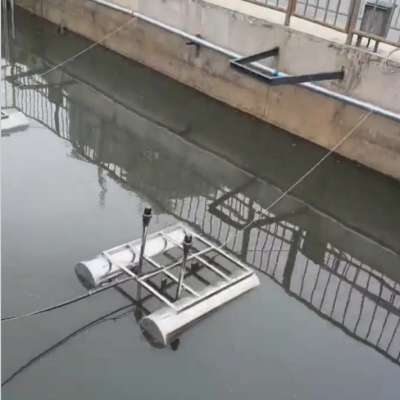 潜水推流曝气机钢丝绳固定式安装图6