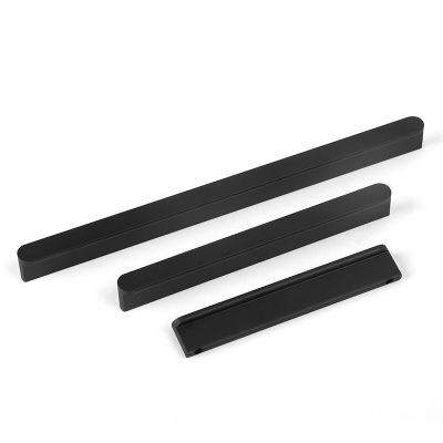 现代简约铝合金T型圆头拉手黑色圆滑96孔衣柜门把手抽屉橱柜拉手图5