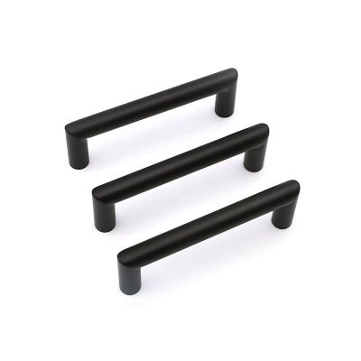 201不锈钢衣柜子橱柜门黑色抽屉现代简约家具五金把手橱柜小拉手图4