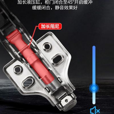165度180度大角度175铰链衣柜门铰链 烟斗橱柜门阻尼重型液压合页图3