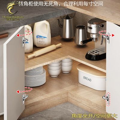 165度180度大角度175铰链衣柜门铰链 烟斗橱柜门阻尼重型液压合页图5