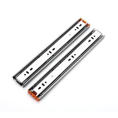 厂家直供 不锈钢三节滑轨抽屉导轨滚珠静音阻尼滑道路轨键盘轨道图5