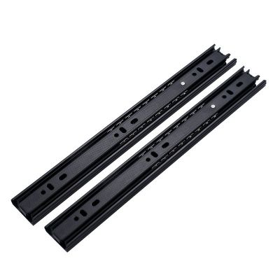 厂家直供 三节静音抽屉道轨 橱柜衣柜电脑桌托盘轨道导轨三节家装图5