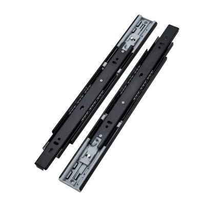 厂家直供 4510缓冲静音滑轨抽屉轨道三节钢珠阻尼滑轨吊轨路轨道图4