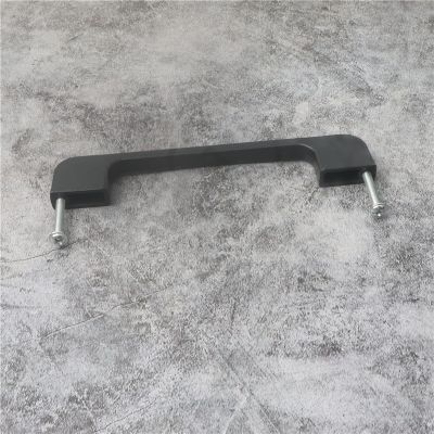 橱柜抽屉把手衣柜门极简约拉手轻奢黑色塑料双孔床头柜门把手拉手图5