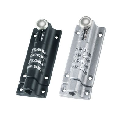 新型加厚免打孔密码插销锁家用木门安全防盗锌合金门栓大门门锁扣图5