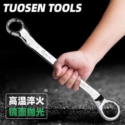 拓森手动镜面眼镜扳手45钢 梅 花扳手 汽修五金工具双头梅花扳手图5