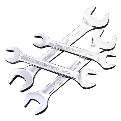 拓森批发手动呆扳手全套8-32MM镜面开口板手45钢双头扳手开口扳手图5