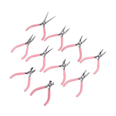 手工diy珠宝工具迷你尖嘴钳首饰小珠宝钳多功能4.5寸粉色迷你钳子图5