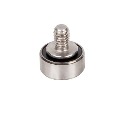 高速静音螺杆外螺纹轴承 轨道导向轮不锈钢带杆滑轮螺栓小轴承图3