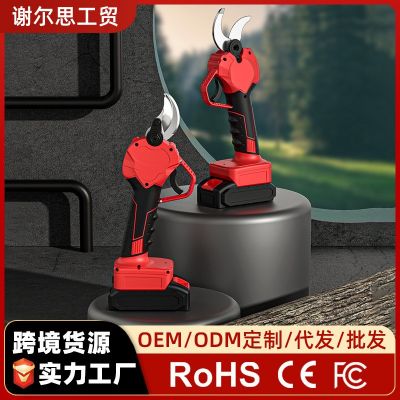 电动修枝剪便携式家用加高枝锂电果树剪充电式园艺园林电剪刀批发图2