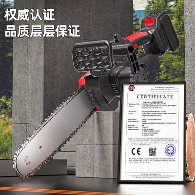 无刷12寸锂电锯充电式户外伐木修枝锯纯铜电机家用小型电动链锯图2